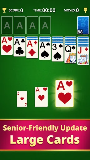 Green felt golf solitaire